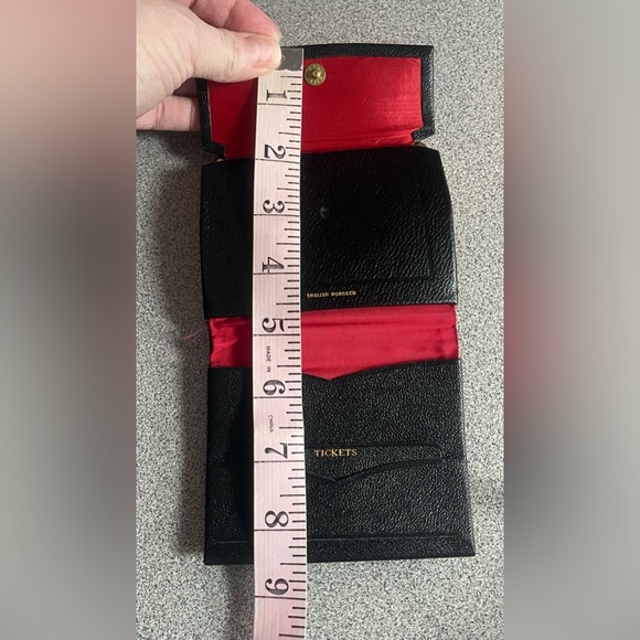 Vintage Black English Morocco Leather Change/Coin Wallet - Picture 13 of 13